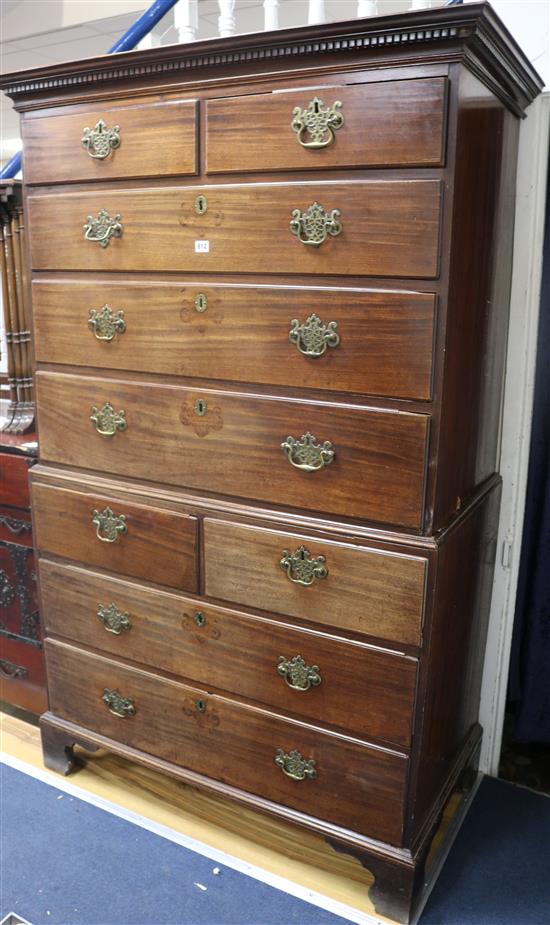 A George III mahogany chest on chest